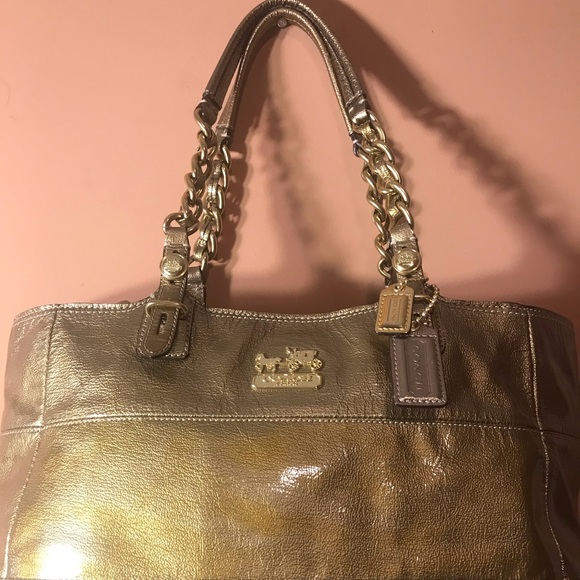 Coach Gold Handbag - Picture 2 of 6